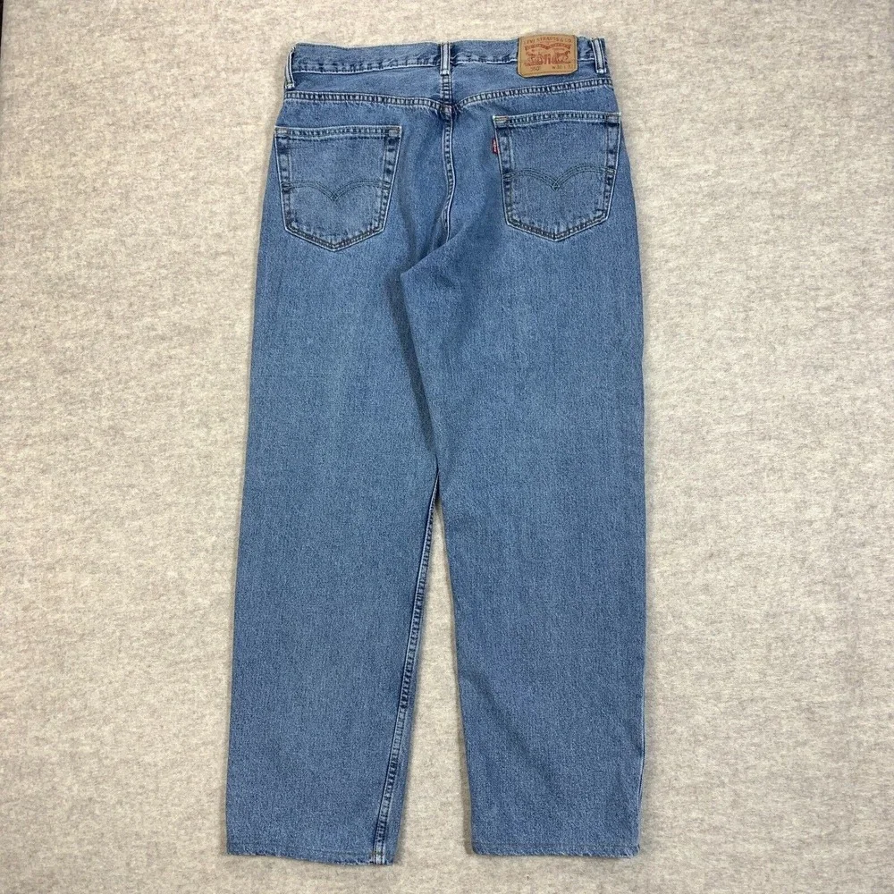 Levis 550 Jeans 36x32 Blue Relaxed Straight Leg Baggy Denim Fits 34x30